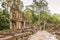 Building with cylindrical columns in Preah Khan Temple