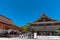 Building of a dance stage with hundreds of lanterns at Yasaka or Gion Shrine