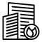 Building ecology icon outline vector. Energy web managerial