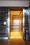 Building Elevator with open door in apartment complex luxury