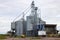 Building Exterior of Agricultural Silo with storage tanks