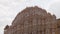 The building facade of Hawa Mahal in Jaipur, India