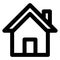 building, family house bold outline vector icon you can easily modify