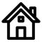 building, family house bold outline vector icon you can easily modify