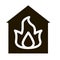 Building And Flame Heating Equipment glyph icon