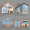 Building flat style home, office, cottage, shop