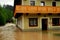 Building in a flooded area