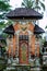 Building fragment in authentic style. Ancient architecture of Indonesia.