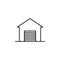 Building, garage outline icon. Element of architecture illustration. Premium quality graphic design outline icon. Signs and symbol
