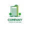 Building, Green, Plant, City, Smart Flat Business Logo template