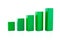 Building a growing financial graph using green color wood toy