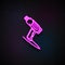 building hair dryer icon. Element of Home repair tool icons for mobile concept and web apps. Neon building hair dryer icon can be