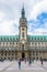 Building of the Hamburg City Hall,  the seat of the government of Hamburg, located in the Altstadt quarter in the city center of