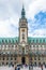 Building of the Hamburg City Hall,  the seat of the government of Hamburg, located in the Altstadt quarter in the city center of