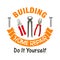 Building and home repair work tools emblem