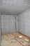 Building House Concrete Storage Cellar or Tornado Shelter Interior Room.