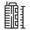 Building icon outline vector. City block