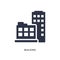 building icon on white background. Simple element illustration from strategy concept