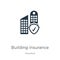 Building insurance icon vector. Trendy flat building insurance icon from insurance collection isolated on white background. Vector