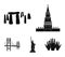 Building, interesting, place, coliseum .Countries country set collection icons in black style vector symbol stock