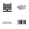 Building, interesting, place, palace .Countries country set collection icons in monochrome style vector symbol stock