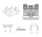 Building, interesting, place, palace .Countries country set collection icons in outline style vector symbol stock