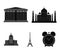 Building, interesting, place, tower .Countries country set collection icons in black style vector symbol stock