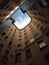 Building interior, looking up