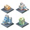 Building Isometric Icon Set