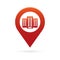 Building map pointer icon marker GPS location flag symbol