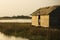 Building in marsh on Bald Head Island.