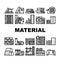 Building Material Collection Icons Set Vector