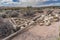 Building materials and desert at Eagle point Native American Tribal Structures Grand Canyon