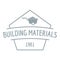 Building materials logo, gray monochrome style