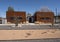 Building in minimalist architectural style in Marfa, Texas.