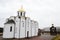 Building orthodox cathedral in central part of Vitebsk