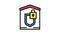 building padlock security color icon animation