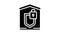 building padlock security glyph icon animation