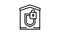 building padlock security line icon animation