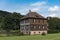 Building in a park in the historic old town of Buedingen, Hesse, Germany