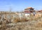 Building of Qianfosi Scenic spot in jimsar county in autumn, adobe rgb
