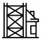 Building reconstruction icon, outline style