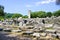 Building remains at ancient Olimpia archaeological site in Greece