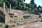 Building remains at ancient Olympia archaeological site in Greece