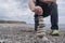 Building a Rock Stack at Rapid Bay, South Australia