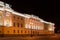 Building of the Russian constitutional court, building of library of a name of Boris Yeltsin, night illumination, long exposure li