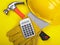 Building site - Hardhat Hammer Gloves Calculator