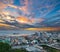 The building and skyscrapers in twilight time in Pattaya,Thailand. Pattaya city is famous about sea sport and night life