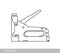 Building stapler. Vector icon of linear design.