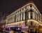 The building of the State Academic Operetta Theater in the winter evening. Bolshaya Dmitrovka Street, house 6. Moscow, Russia.